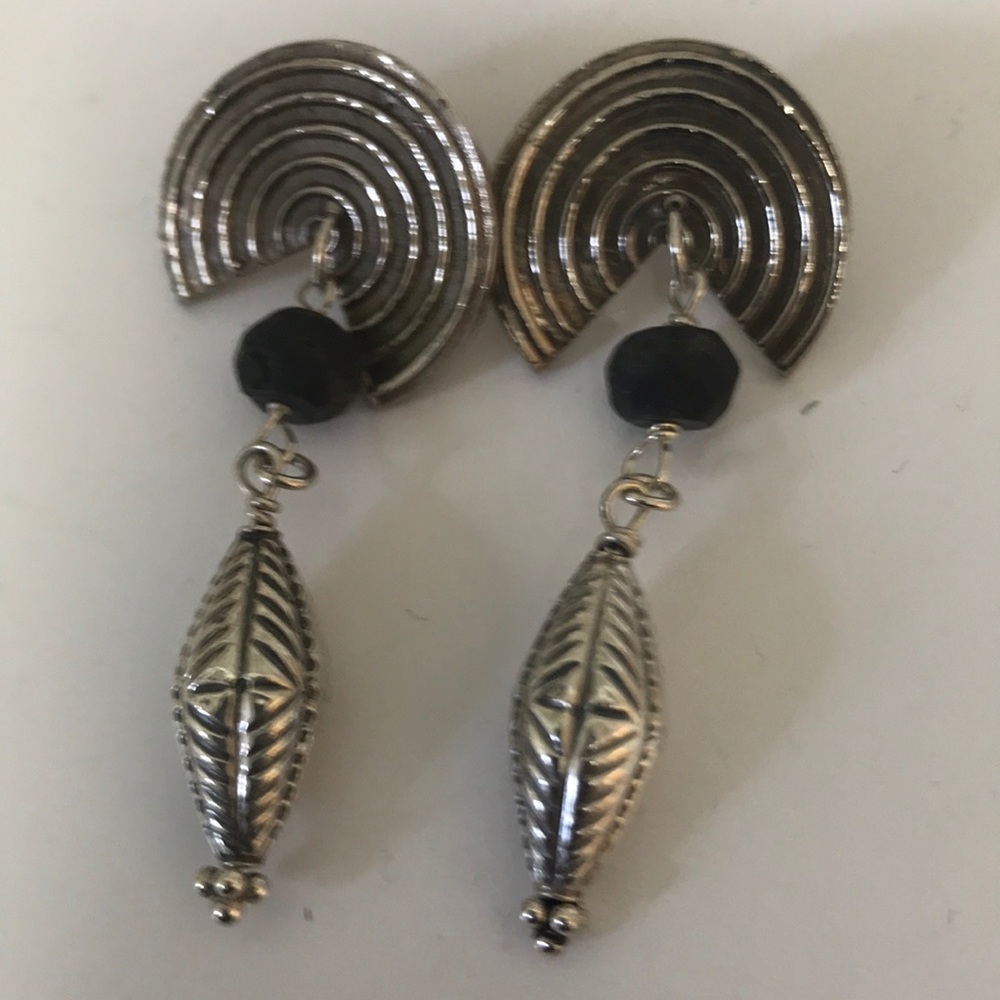 Silver hand made earrings